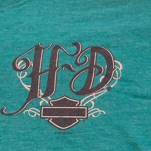 Harley-Davidson Teal Graphic Short Sleeve Tee